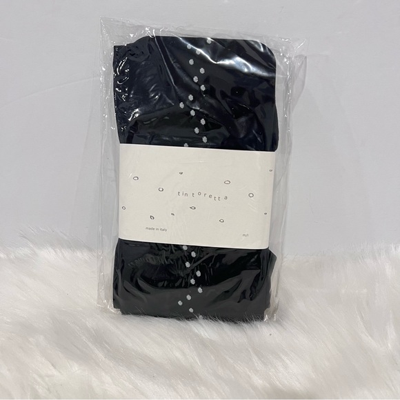Anthropologie Women’s Tintoretta Black White Polka-dots Tights Size M/L - Picture 4 of 7